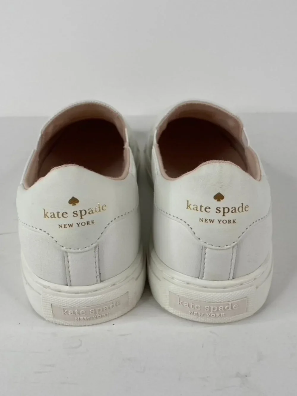 Kate Spade White Perforated Hearts Azores Slip On Shoes Size 6.5B NWOB